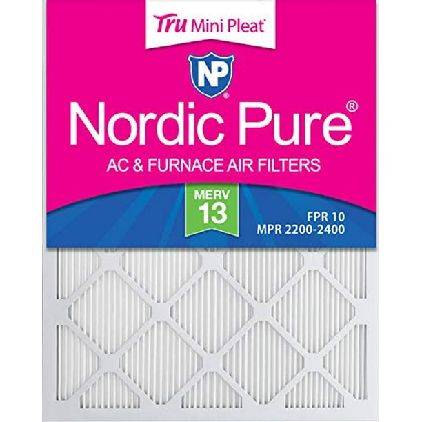 Nordic Pure 16x16x1 MERV 13 Tru Mini Pleat AC Furnace Air Filters 3 Pack Nordic Pure 16x16x1 MERV 13 Tru Mini Pleat AC Furnace Air Filters 3 Pack